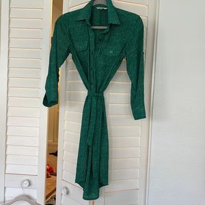 Cabi Green Button Down Dress